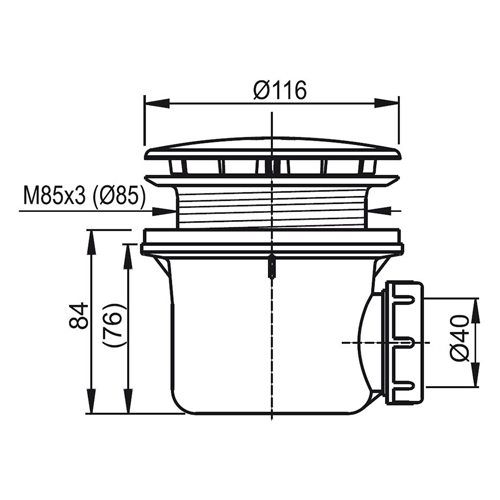 ����� ��� ������� Ravak Standard 90 X01314