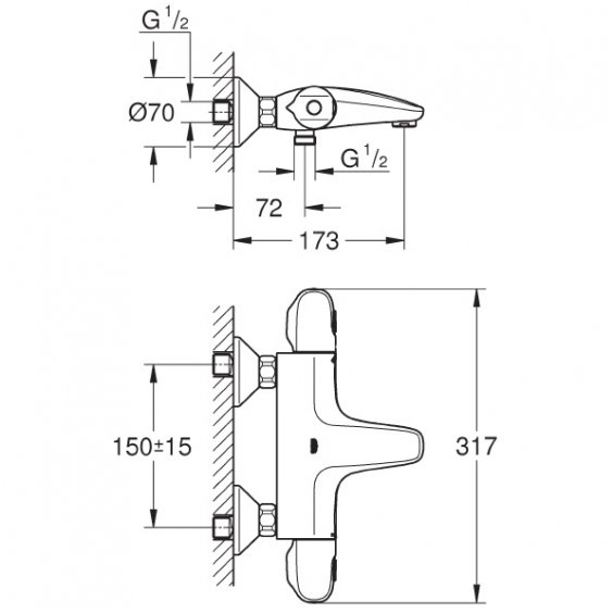 ��������� ��� ����� Grohe Grohtherm 1000 34155003