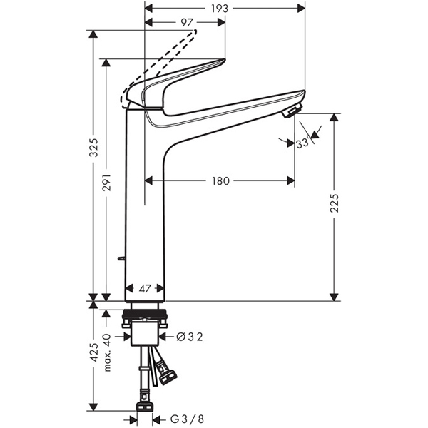��������� ��� �������� Hansgrohe Novus 230 71123000