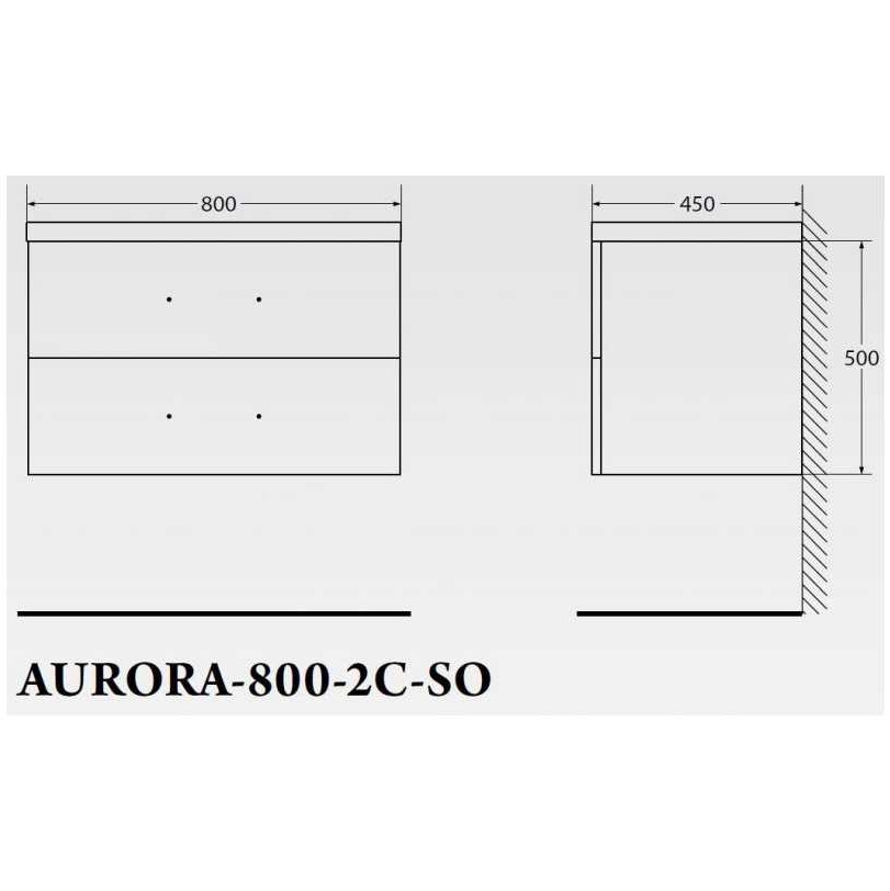 ����� ��� �������� BelBagno AURORA AURORA-800-2C-SO-PB