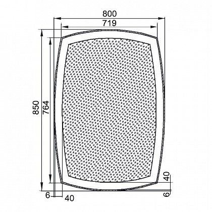 ������� Aquanet ������� 80x85 LED 00196665