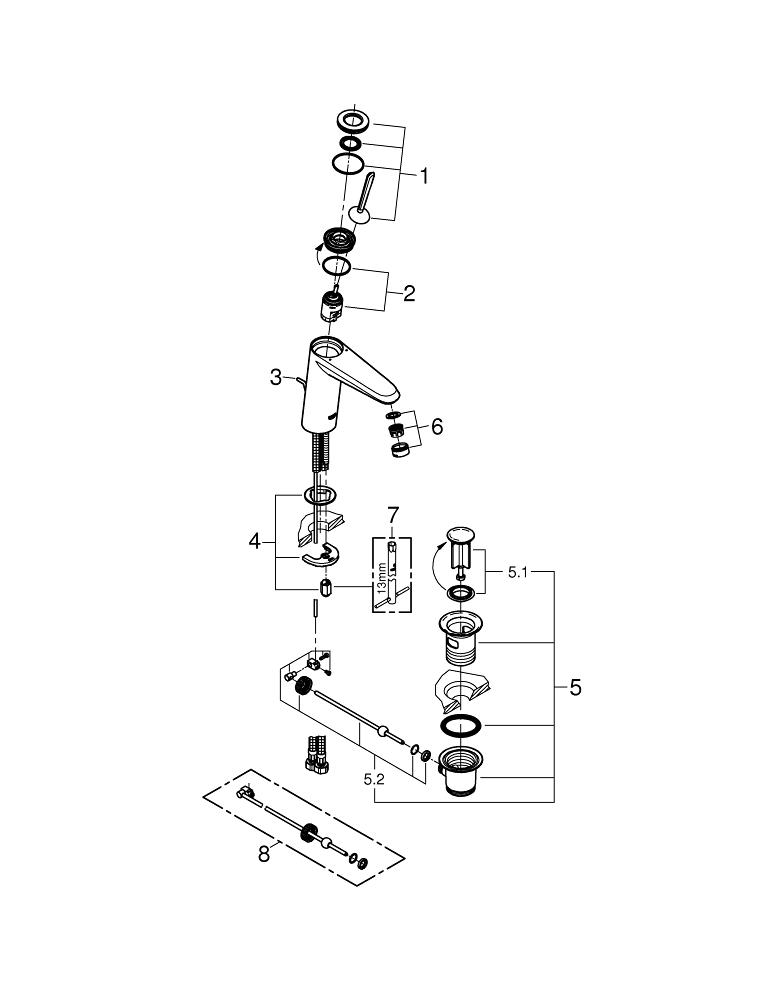 ��������� ��� �������� Grohe Eurodisc 23427000