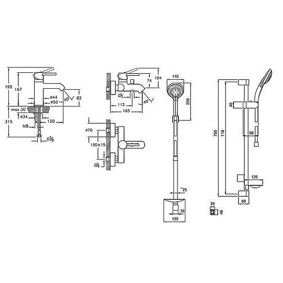 ������� �������� 3 � 1 VitrA Minimax S A49153EXP