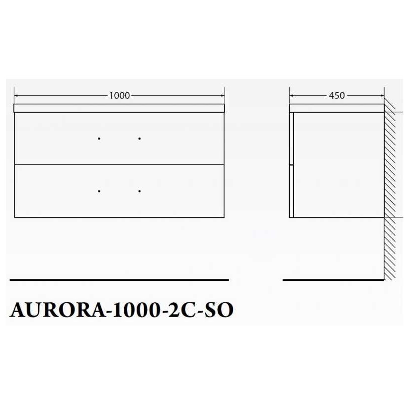 ����� ��� �������� BelBagno AURORA AURORA-1000-2C-SO-MET