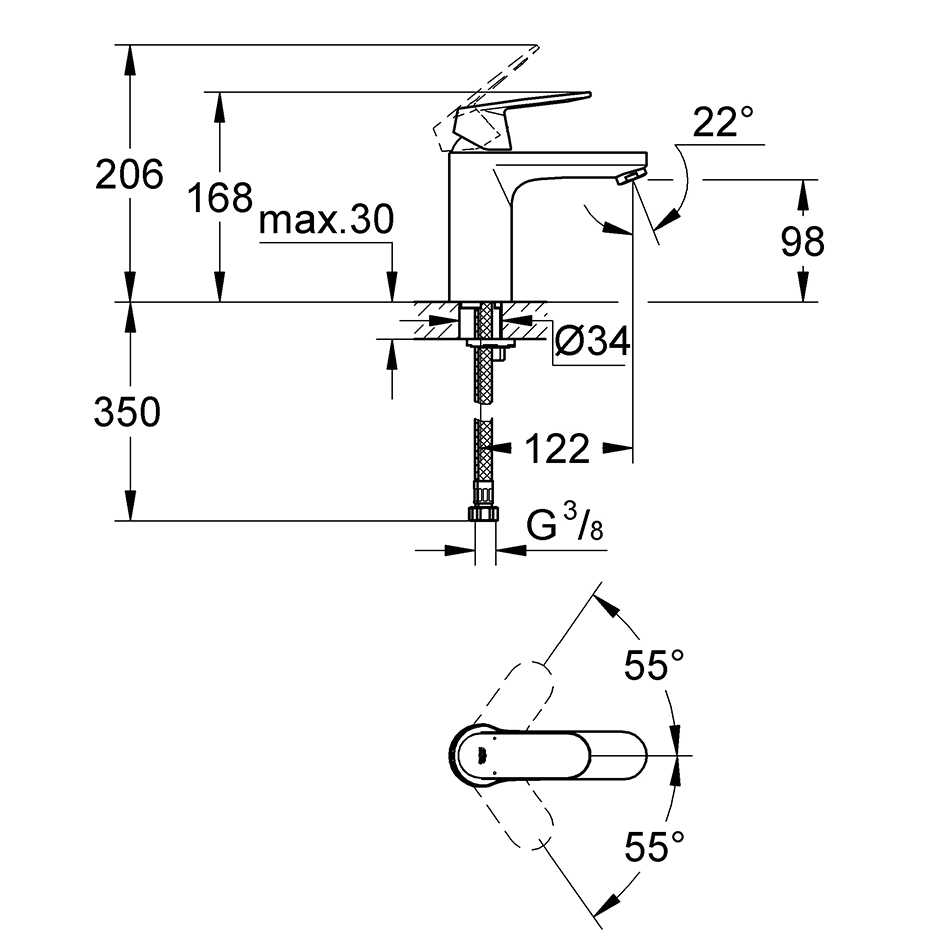 ��������� ��� �������� Grohe Eurosmart Cosmopolitan 23327000