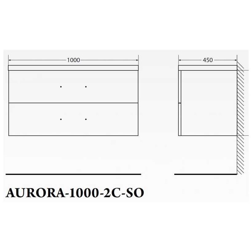 ����� ��� �������� BelBagno AURORA AURORA-1000-2C-SO-MV
