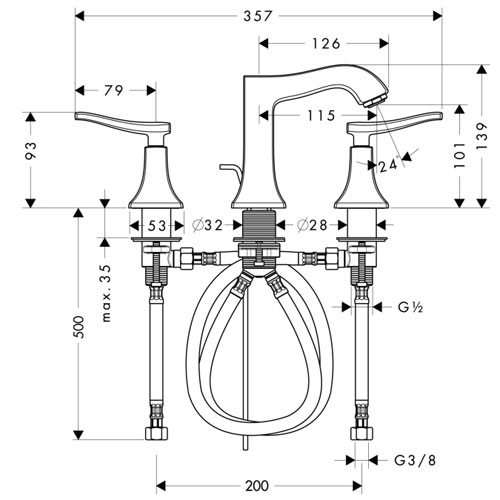 ��������� ��� �������� Hansgrohe Metris Classic 31073000