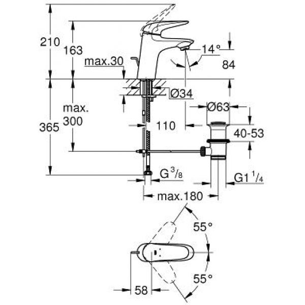 ��������� ��� �������� Grohe Eurostyle 2015 Solid 23707LS3