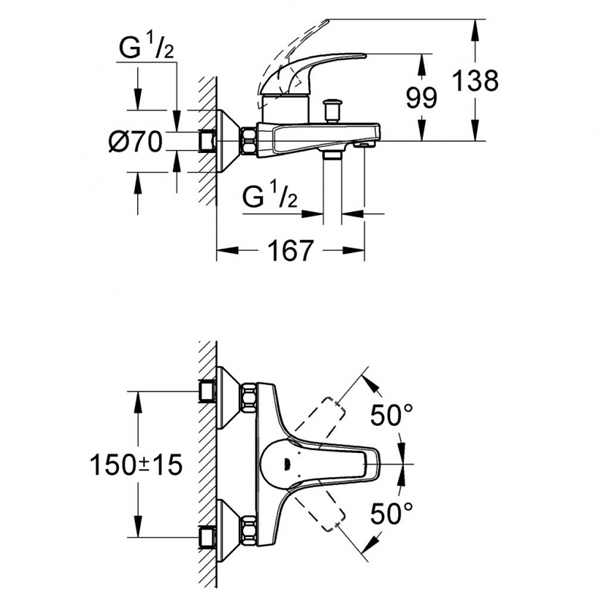 ����� ��� ����� 3 � 1 Grohe BauEdge 122271