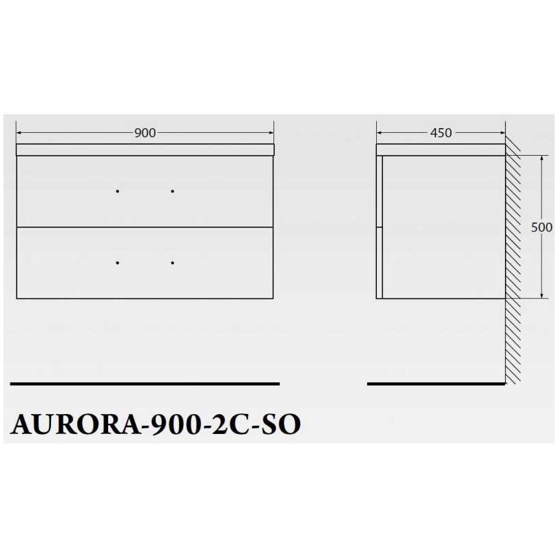 ����� ��� �������� BelBagno AURORA AURORA-900-2C-SO-RNN