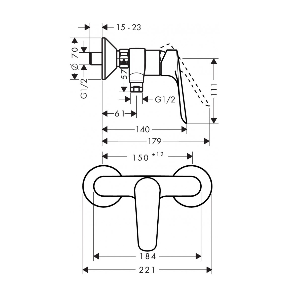 ����� ��� ����� Hansgrohe Logis E SetLogisE70B (71177000+71610000+26532400)