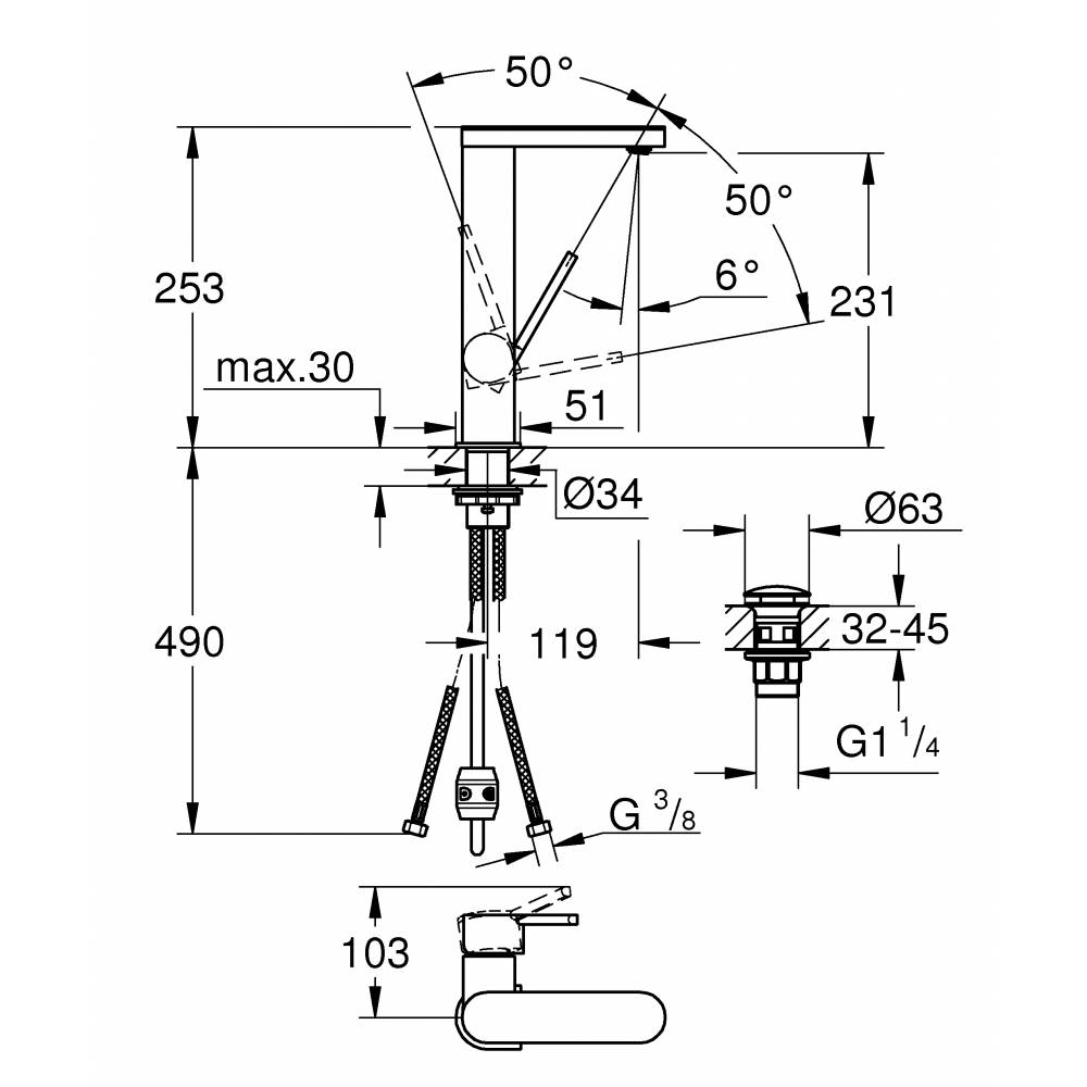 ��������� ��� �������� Grohe Plus 23844003