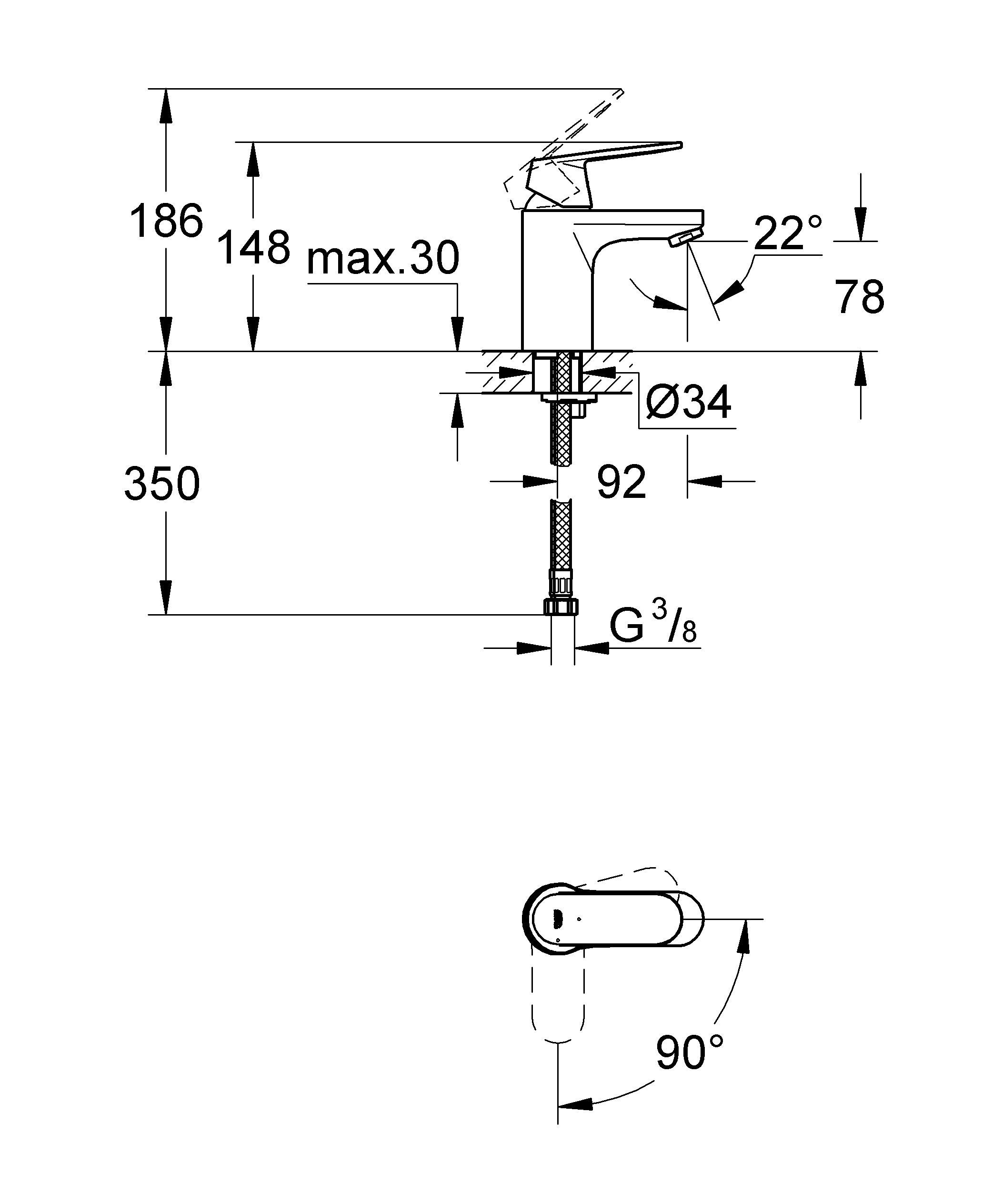 ��������� ��� �������� Grohe Eurosmart Cosmopolitan 2337600E