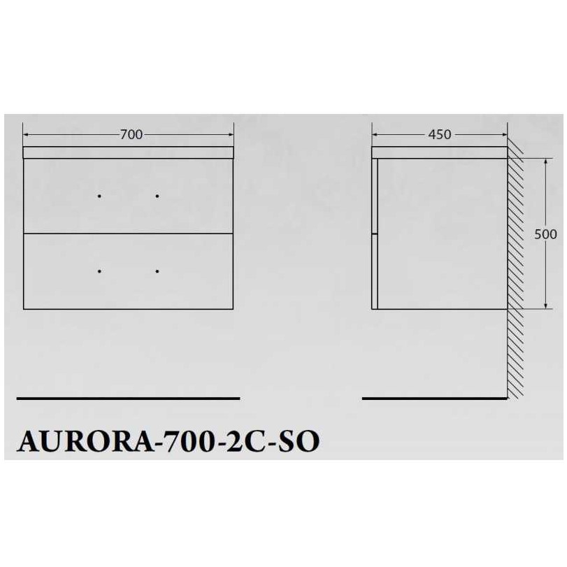 ����� ��� �������� BelBagno AURORA AURORA-700-2C-SO-RGB