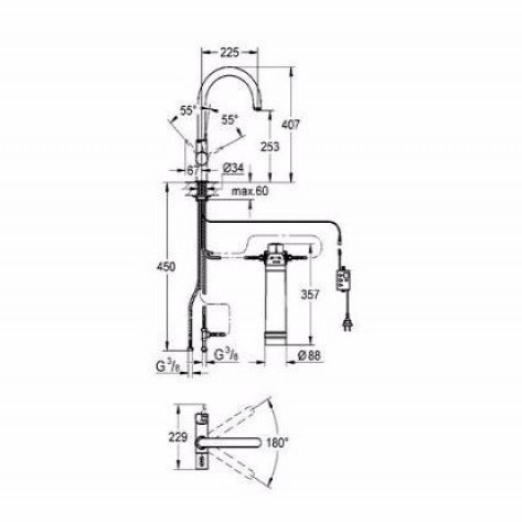 �������� �� ���������� ��� ����� GROHE Blue 33249DC1 (����������, C-�����), ����������