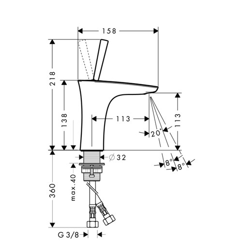 ��������� ��� �������� Hansgrohe PuraVida ���� 15070000