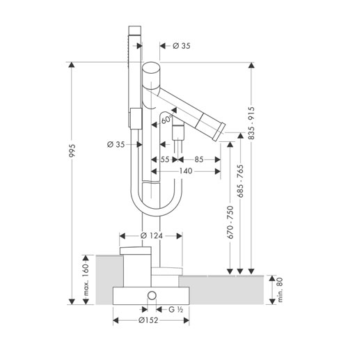 ��������� ��� ����� ��������� Axor Starck 10458000