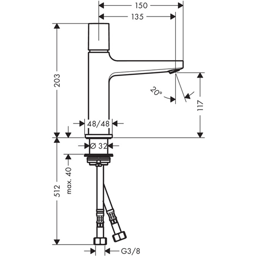 ��������� ��� �������� Hansgrohe Metropol Select 110 32571000