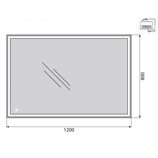 ������� BelBagno Spc 120x80 SPC-GRT-1200-800-LED-TCH