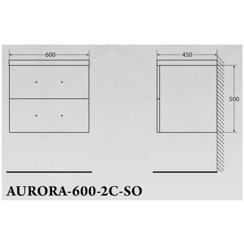 ����� ��� �������� BelBagno AURORA AURORA-600-2C-SO-PG