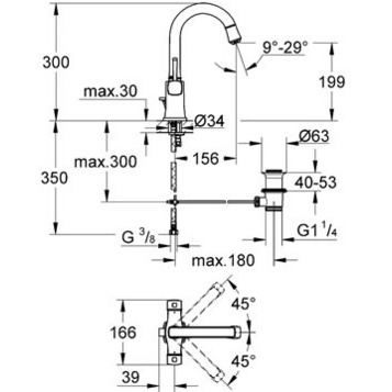 ��������� ��� �������� Grohe Grandera 21107000
