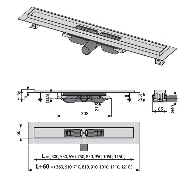 ������� ����� AlcaPlast APZ101-650 Low