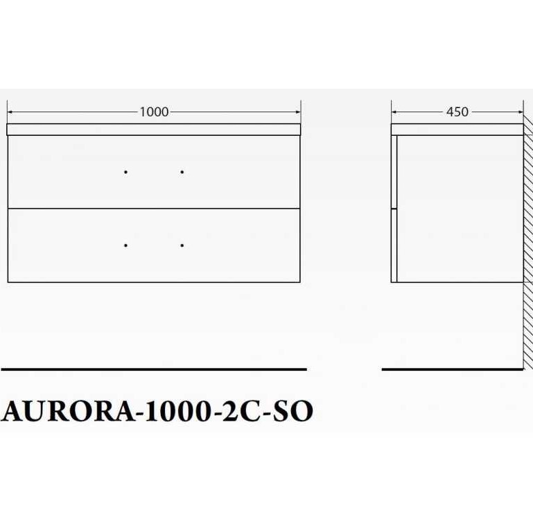 ����� ��� �������� BelBagno AURORA AURORA-1000-2C-SO-CS