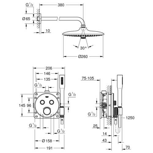 ������� ������� Grohe Grohtherm SmartControl 34744000