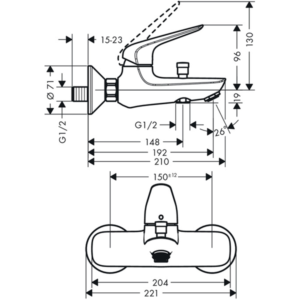 ��������� ��� ����� Hansgrohe Novus 71040000