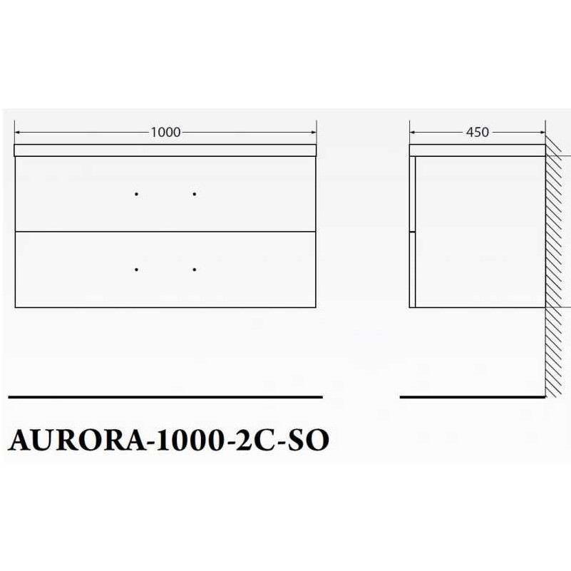 ����� ��� �������� BelBagno AURORA AURORA-1000-2C-SO-PP