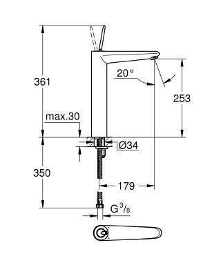 ��������� ��� �������� Grohe Eurodisc 23428000