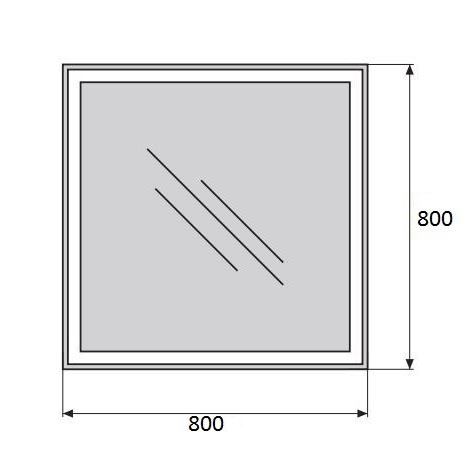 ������� BelBagno Spc 80x80 SPC-GRT-800-800-LED-BTN