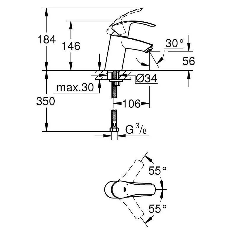 ��������� ��� �������� Grohe Eurosmart New S-size 32467002