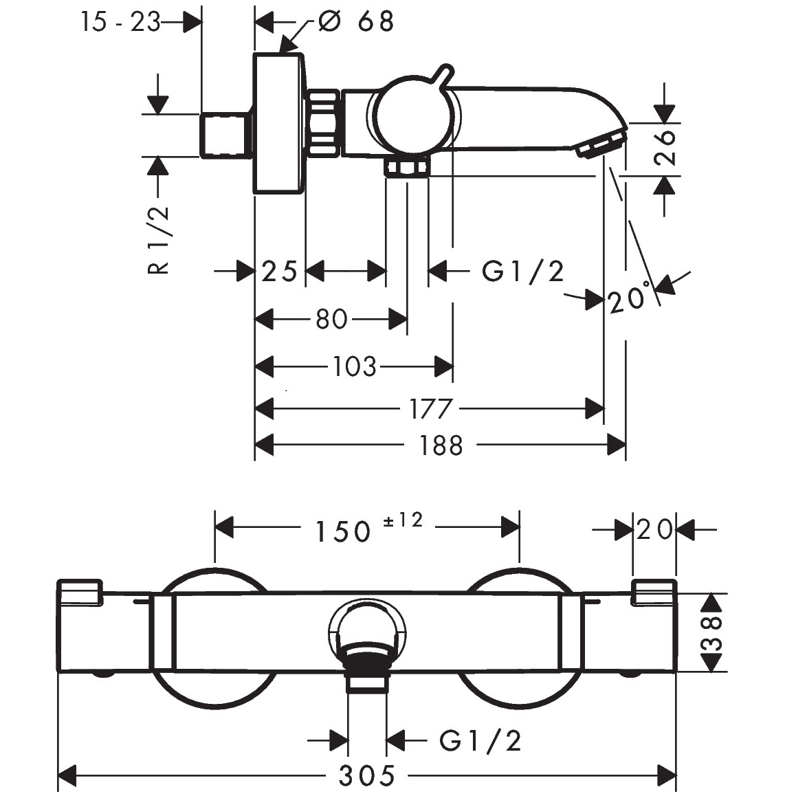 ��������� ��� ����� Hansgrohe Ecostat Comfort 13114000