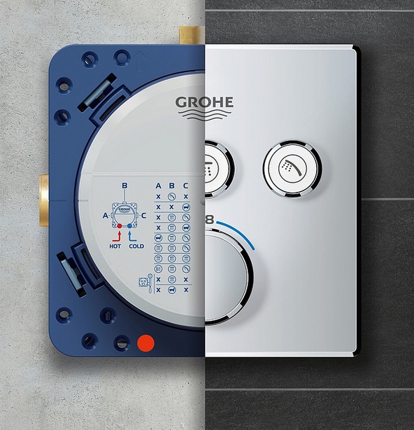 ������������� ������������ ����� GROHE Rapido SmartBox ��� ��������, ���������� � ���������������� ���������� Grohtherm SmartControl 35600000