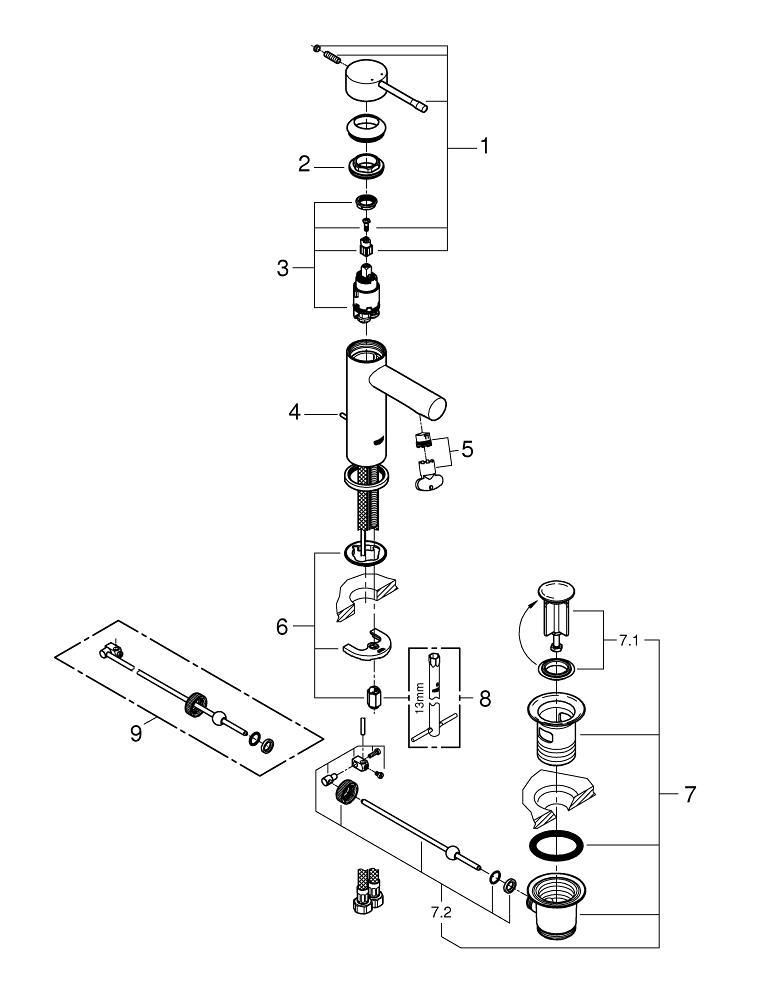 ��������� ��� �������� Grohe Essence 32898001