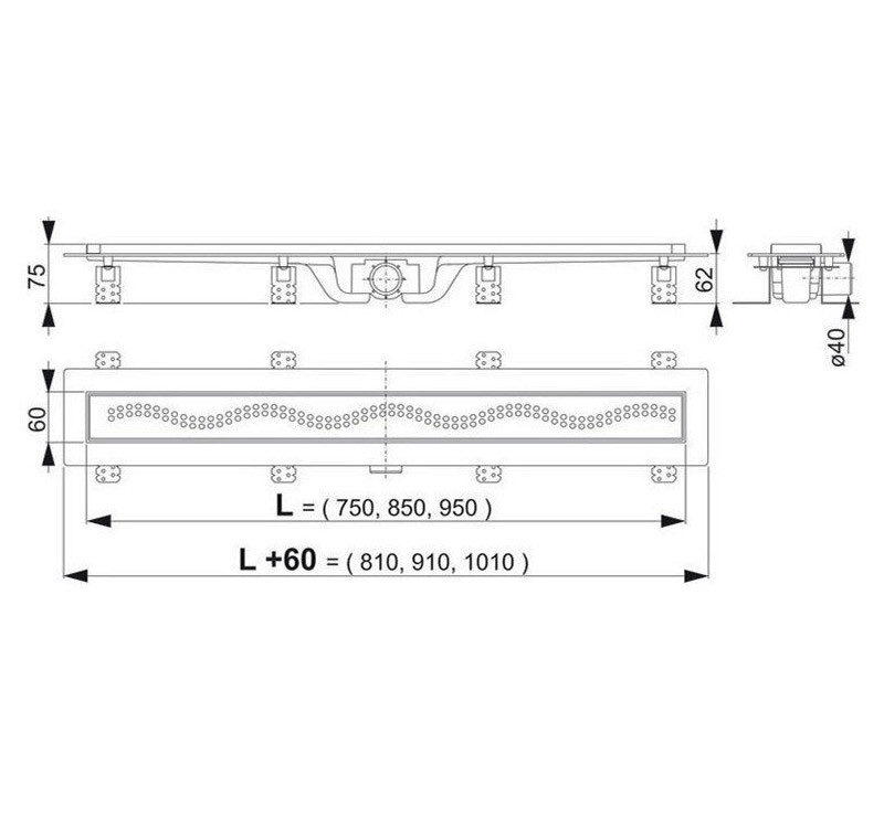 ������� ����� AlcaPlast Simple � �������� � ������� APZ8-850M