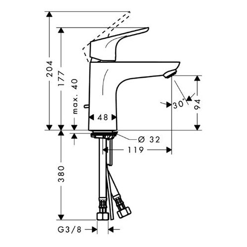 ��������� ��� �������� Hansgrohe Focus E2 31607000
