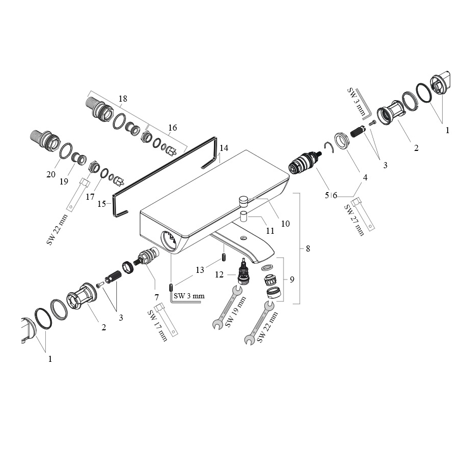 ��������� Hansgrohe Ecostat Select ���� 13141000