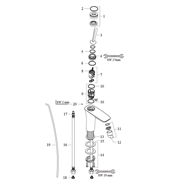 ��������� ��� �������� Hansgrohe PuraVida ���� 15074000