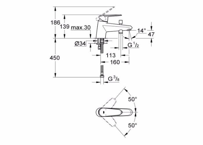 ��������� ��� ����� Grohe Eurodisc Cosmopolitan 33192002