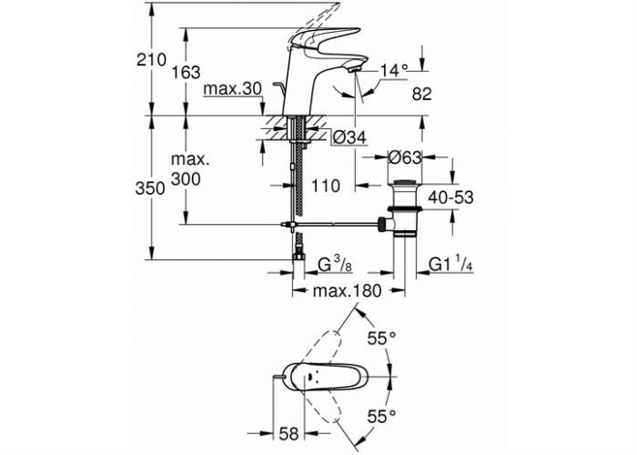 ��������� ��� �������� Grohe Eurostyle 2015 Solid 23707003