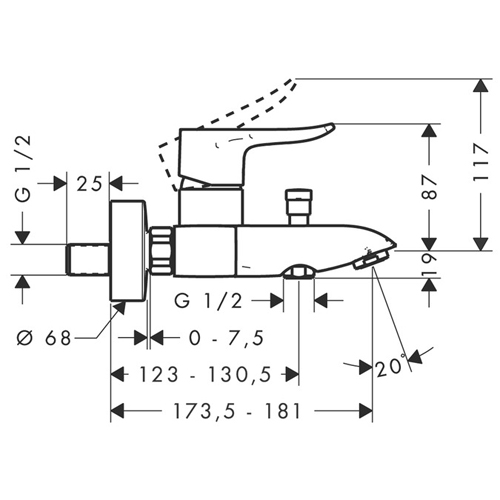 ��������� ��� ����� Hansgrohe Metris 31480000