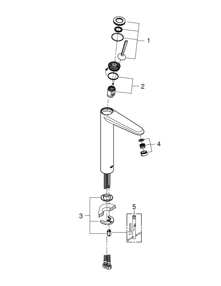 ��������� ��� �������� Grohe Eurodisc 23428000