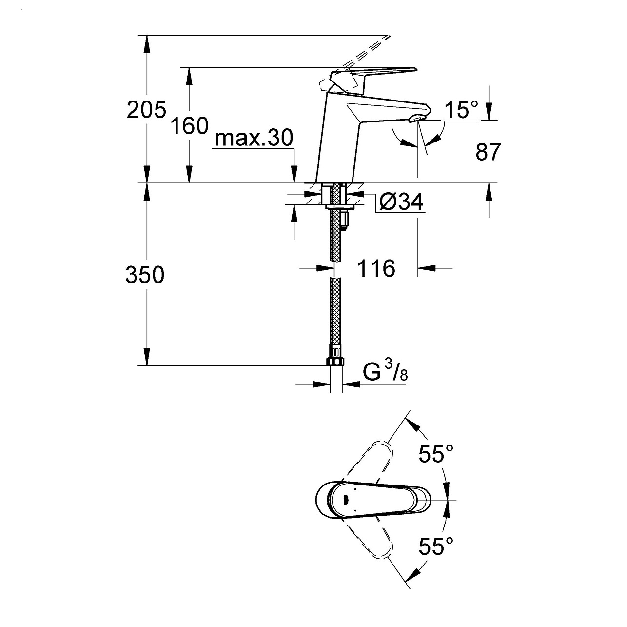 ��������� ��� �������� Grohe Eurodisc Cosmopolitan 3246920E