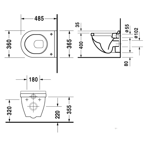 ������ ��������� Duravit Starck 3 compact 2202090000