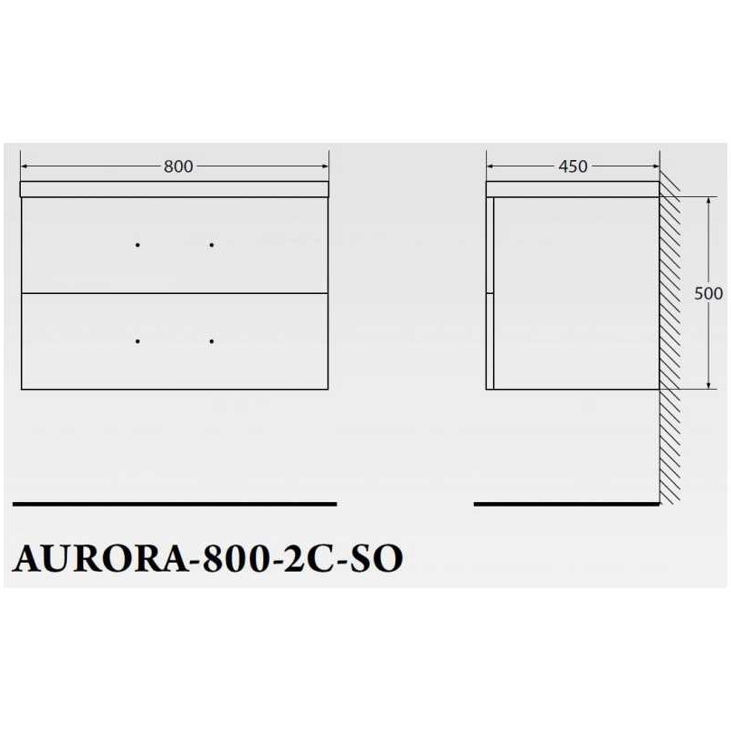 ����� ��� �������� BelBagno AURORA AURORA-800-2C-SO-CP