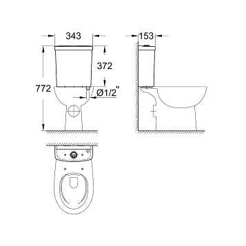 ����� ��� ������� Grohe BauCeramic 39436000