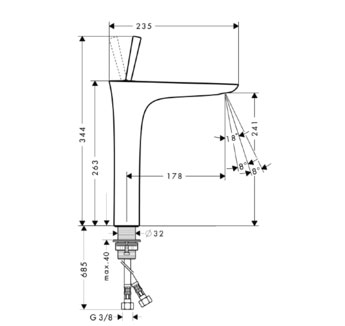 ��������� ��� �������� Hansgrohe PuraVida ����/����� 15072400