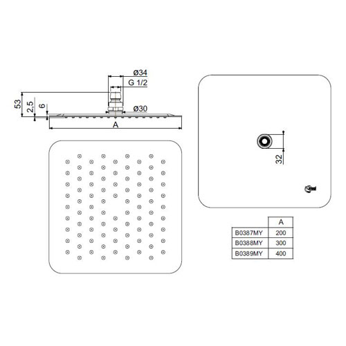 ������� ��� Ideal Standard IdealRain Luxe 200�200 B0387MY